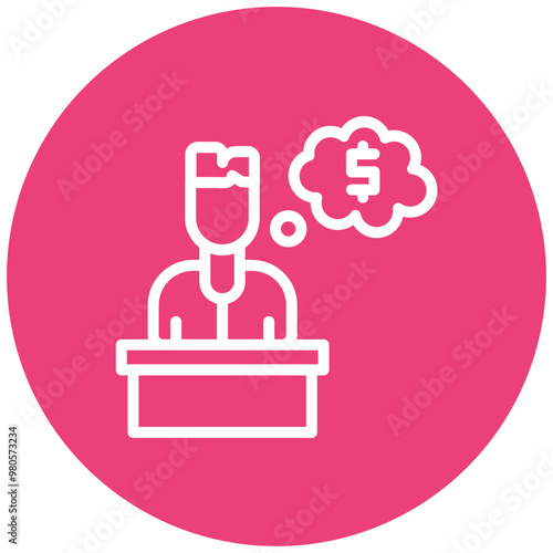 Bribed Witness vector icon illustration of Corruption iconset.
