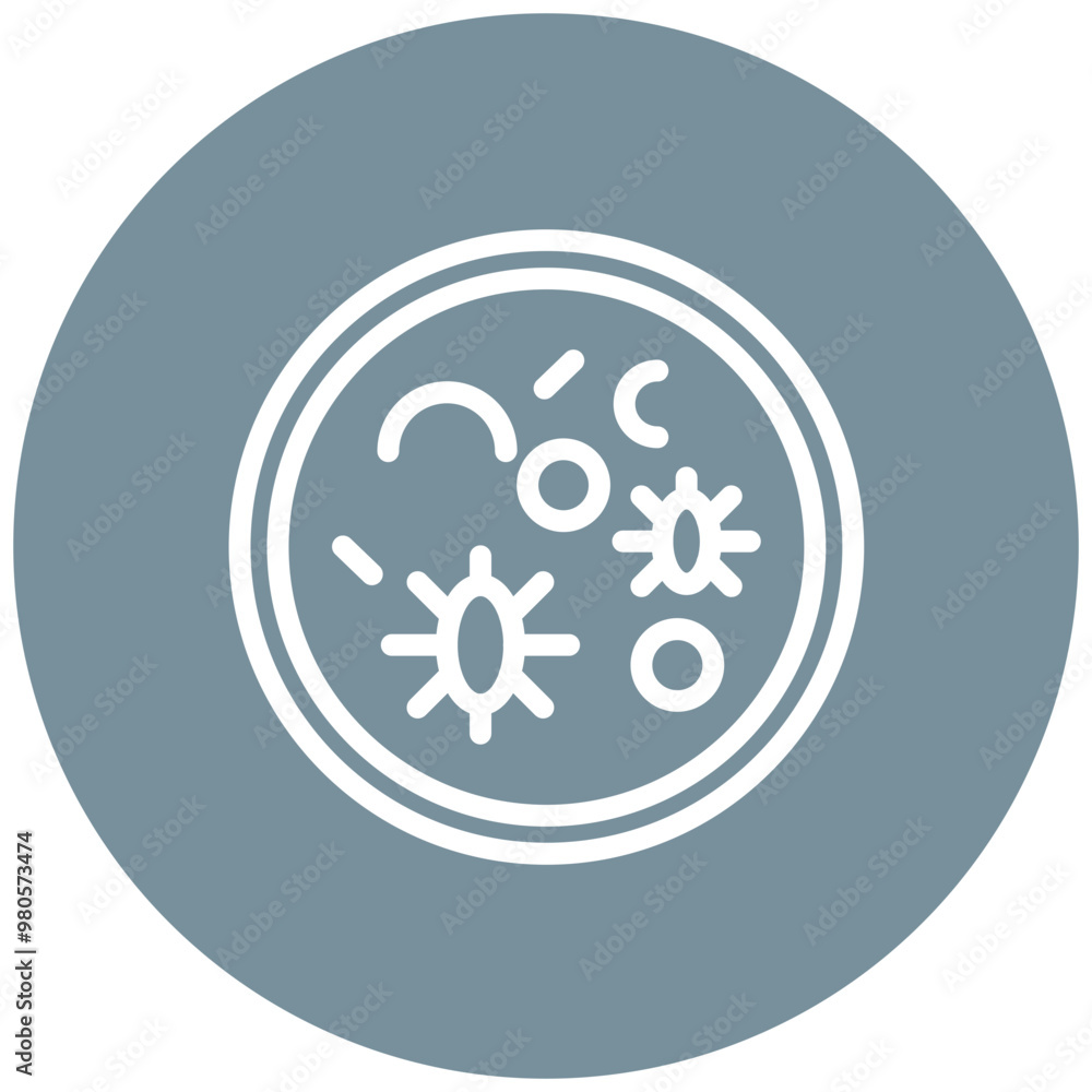 Bacteria Petri Dish vector icon illustration of Infectious Diseases iconset. Bacteria Petri Dish vector icon illustration of Infectious Diseases iconset.