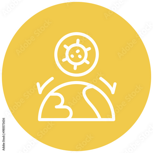 Contagious Globe vector icon illustration of Infectious Diseases iconset.