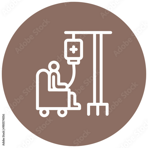 Chemotherapy vector icon illustration of Chemotherapy iconset.