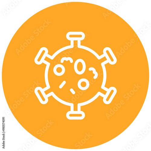 Cancer Cells vector icon illustration of Chemotherapy iconset.
