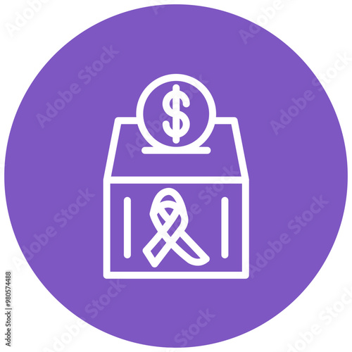 Cancer Charity vector icon illustration of Chemotherapy iconset.