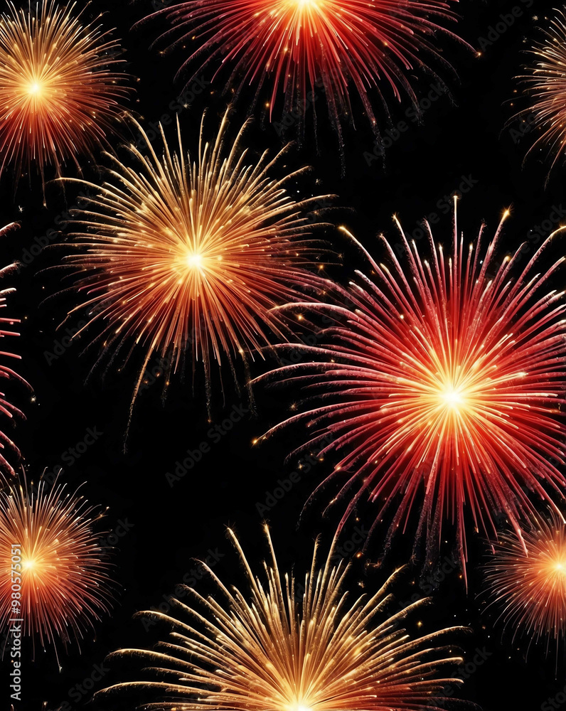 Glowing firework sparks with gradient from bright red to gold Glowing firework sparks with gradient from bright red to gold