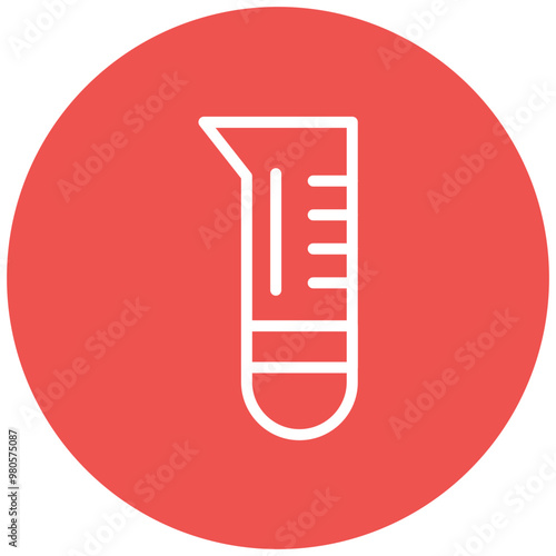 Graduated Cylinder vector icon illustration of Lab iconset.