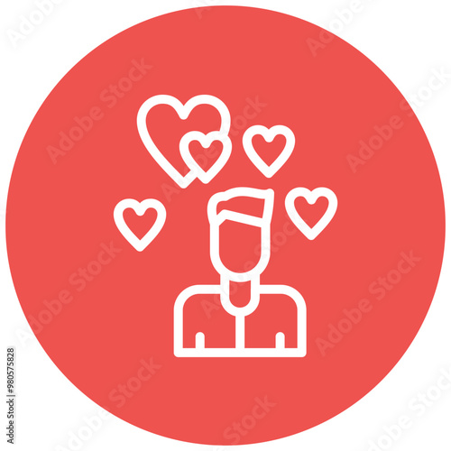Affection vector icon illustration of Friendship iconset.