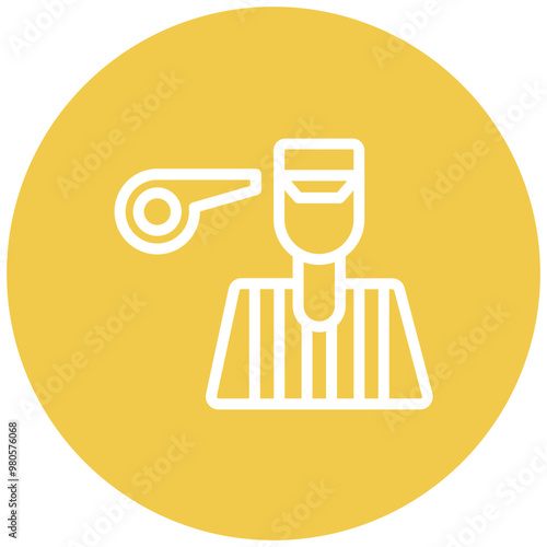Referee vector icon illustration of Rugby iconset.