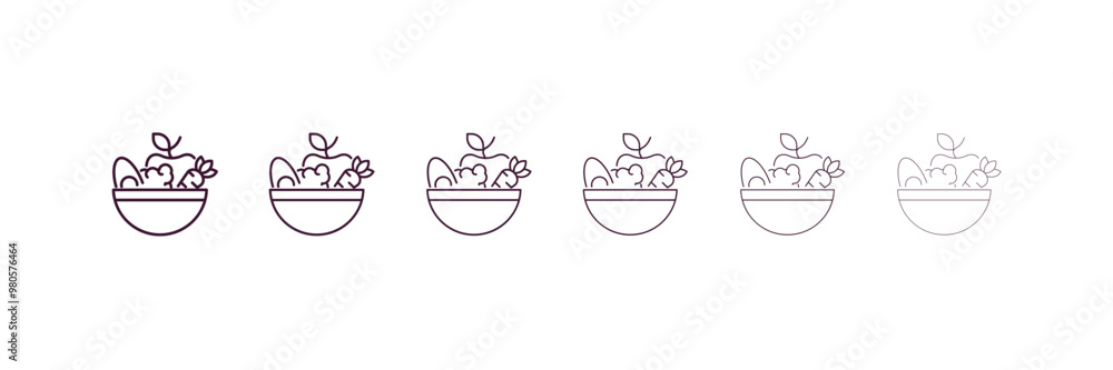 good diet outline icon. Linear vector from gym concept. 6 different line style good diet icon included thin, light, regular, medium, bold, black good diet outline icon. Linear vector from gym concept. 6 different line style good diet icon included thin, light, regular, medium, bold, black