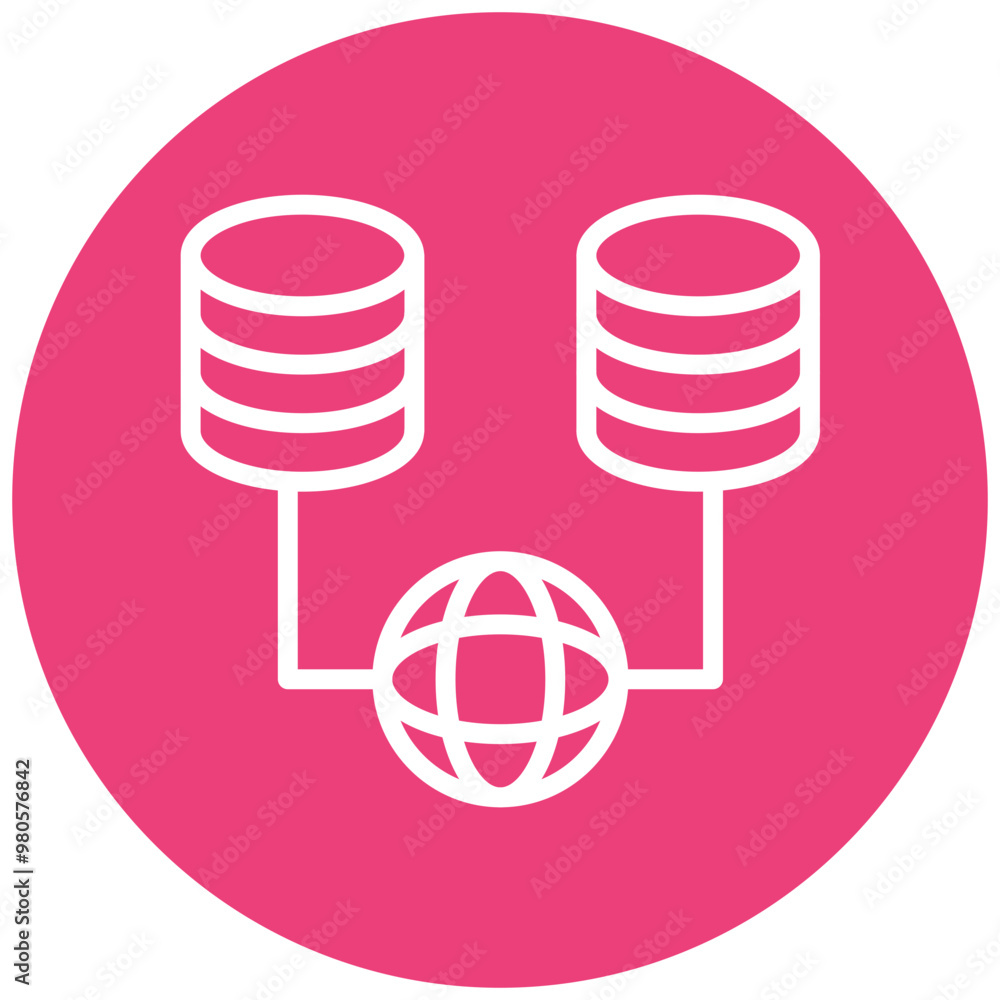 Network Data Management vector icon illustration of Networking iconset. Network Data Management vector icon illustration of Networking iconset.