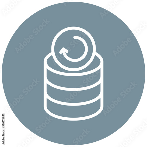 Network Data Recovery vector icon illustration of Networking iconset.