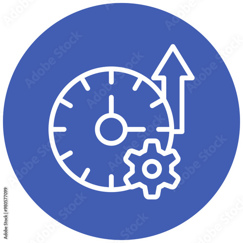 Network Uptime vector icon illustration of Networking iconset.