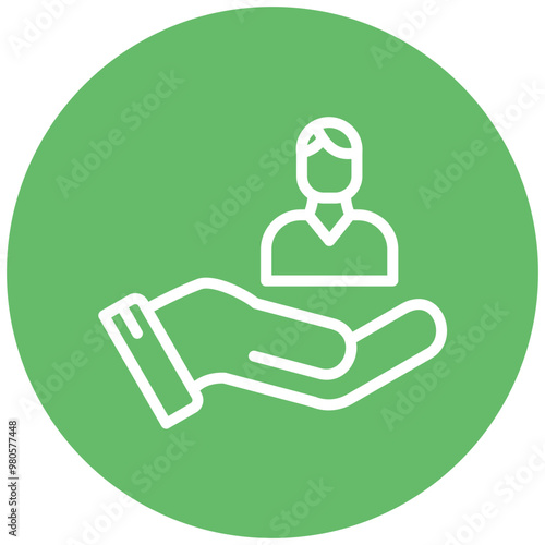 Responsibility vector icon illustration of Leadership iconset.