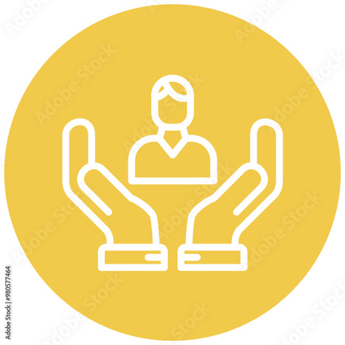Respect vector icon illustration of Leadership iconset.