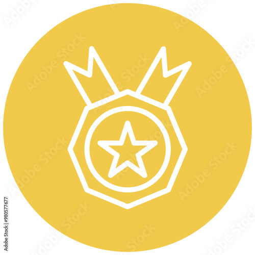 Excellence vector icon illustration of Leadership iconset.