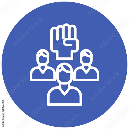 Empowerment vector icon illustration of Leadership iconset.