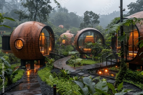 Nature inspired organic resort design utilizing parametric architecture for harmonious aesthetics