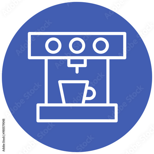 Cleaning Coffee Maker vector icon illustration of Cleaning and Dusting iconset.