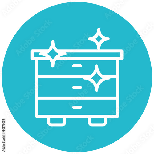 Cleaning Drawers vector icon illustration of Cleaning and Dusting iconset.