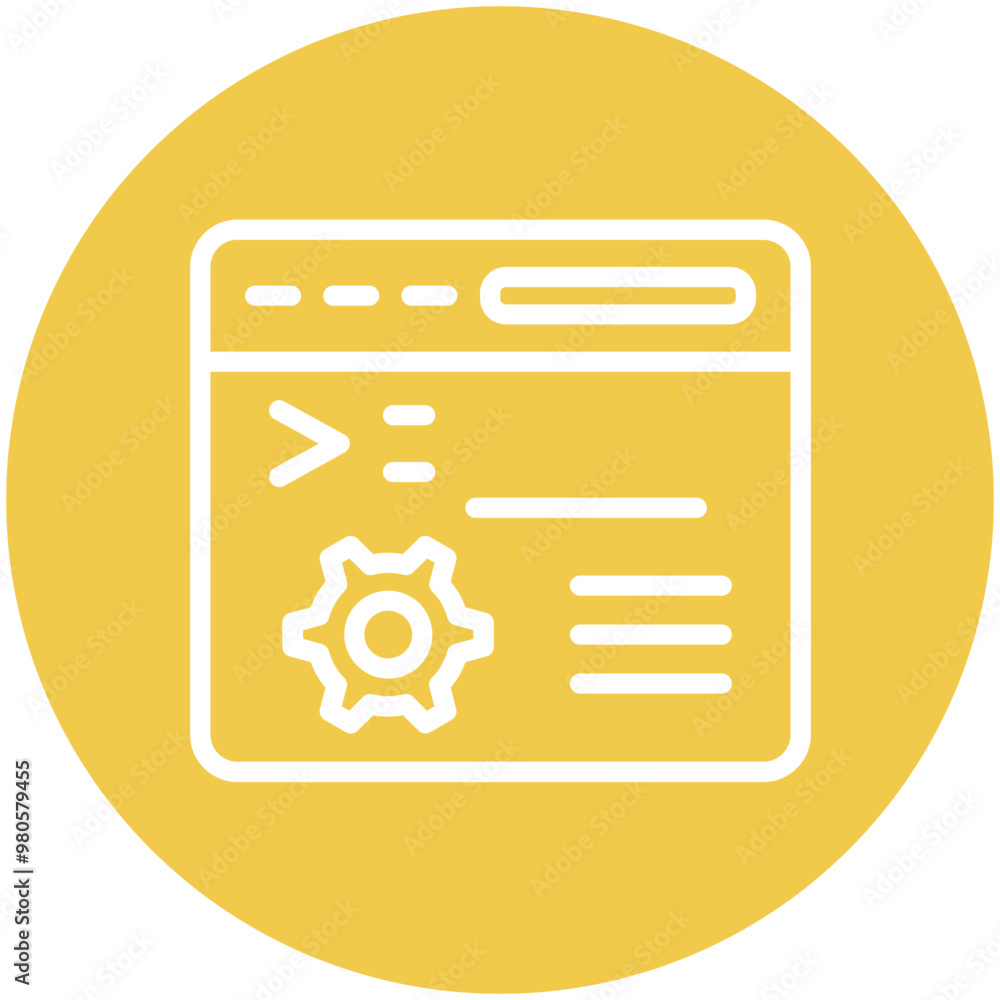 System Console vector icon illustration of No Code iconset. System Console vector icon illustration of No Code iconset.