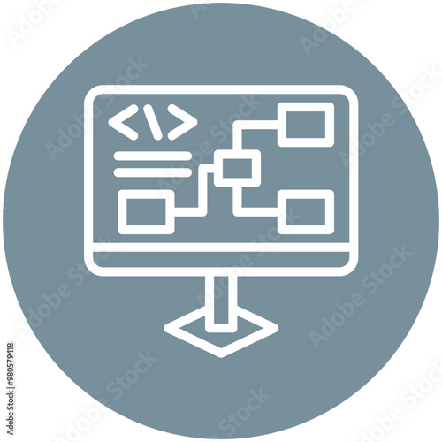 Visual Programming vector icon illustration of No Code iconset.