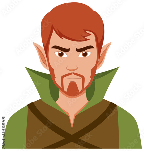 Elf Warrior with Red Hair