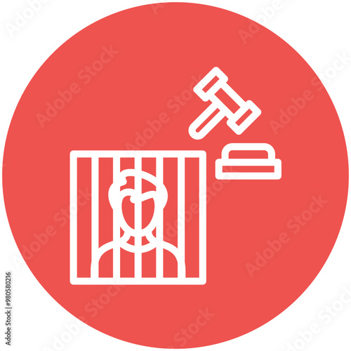 Punishment vector icon illustration of Law & Legislation iconset.