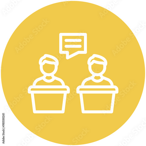 Public Debate vector icon illustration of Law & Legislation iconset.
