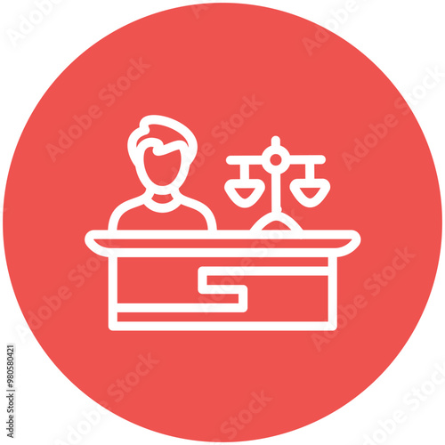 Plaintiff Male vector icon illustration of Law & Legislation iconset.