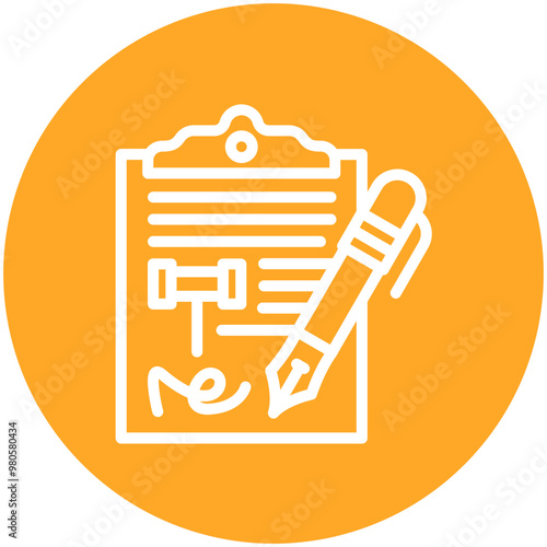 Petition vector icon illustration of Law & Legislation iconset.