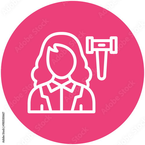 Lawyer Female vector icon illustration of Law & Legislation iconset.