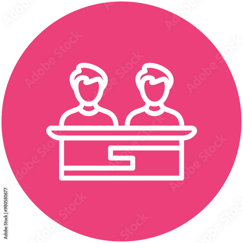 Juror Male vector icon illustration of Law & Legislation iconset.