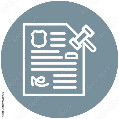 Jurisdiction vector icon illustration of Law & Legislation iconset.