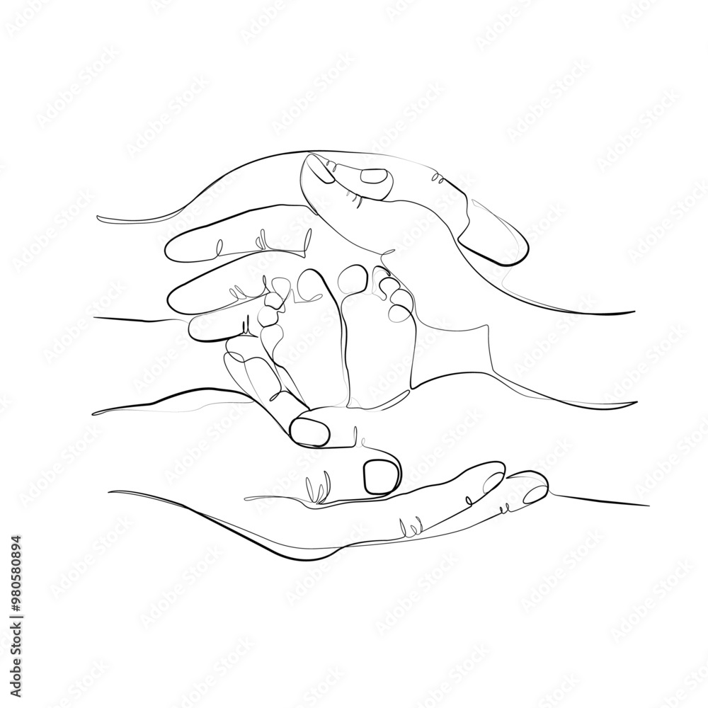 Holding Baby Feet One Line Art | Printable Family Line Art Print | Minimalist Nursery Wall Art | Baby Room Wall Decor Holding Baby Feet One Line Art | Printable Family Line Art Print | Minimalist Nursery Wall Art | Baby Room Wall Decor