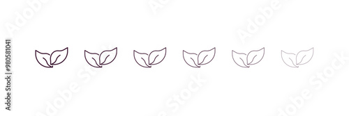 vegetarian outline icon. Linear vector from hotel concept. 6 different line style vegetarian icon included thin, light, regular, medium, bold, black
