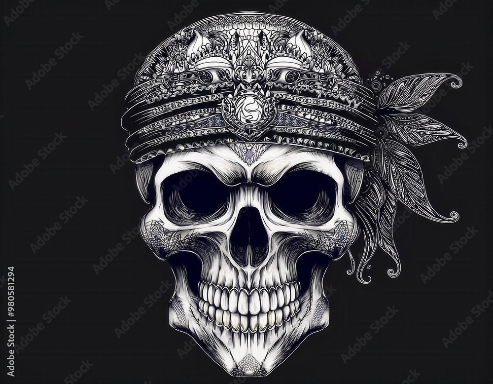 Cyberpunk Skull Design Logo. Generated image Cyberpunk Skull Design Logo. Generated image