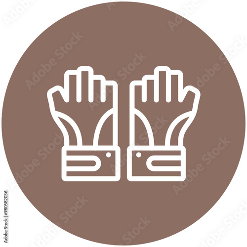 Fingerless Gloves vector icon illustration of Fishing iconset.