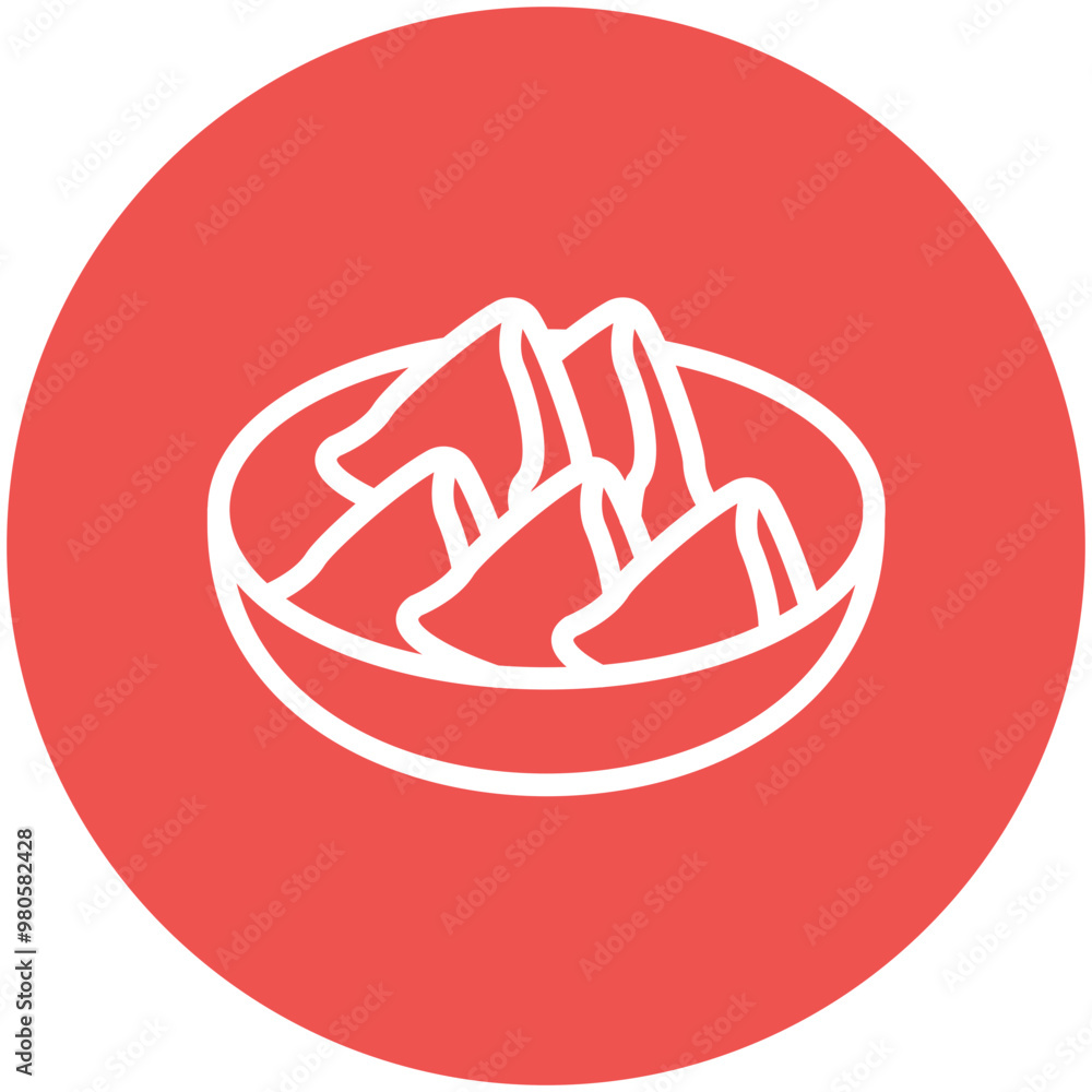 Samosa vector icon illustration of Street Food iconset. Samosa vector icon illustration of Street Food iconset.