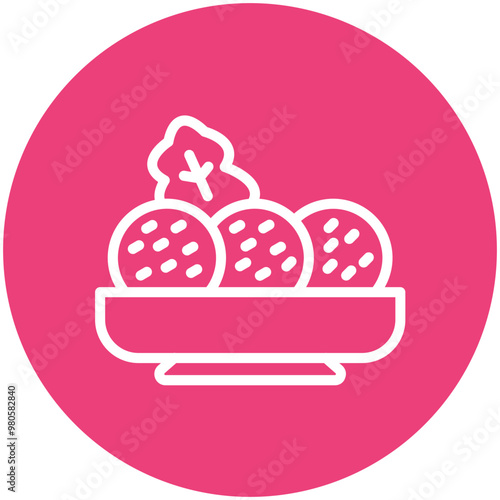 Falafel vector icon illustration of Street Food iconset.