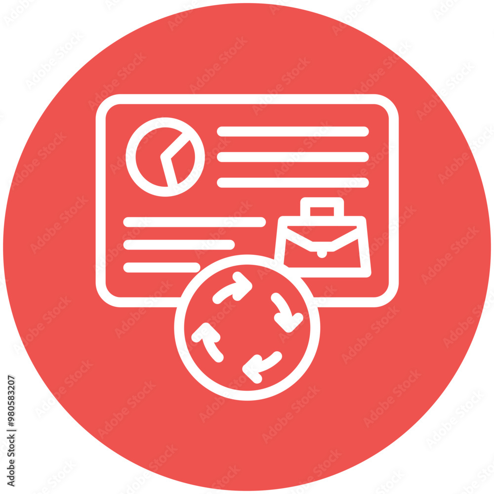 Refresher Training vector icon illustration of Business Training iconset. Refresher Training vector icon illustration of Business Training iconset.