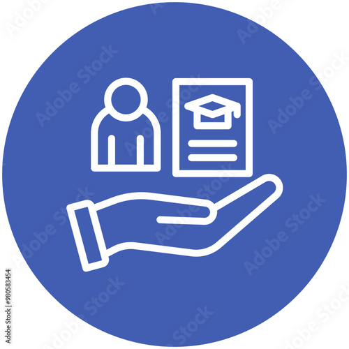 Off the job Training vector icon illustration of Business Training iconset.