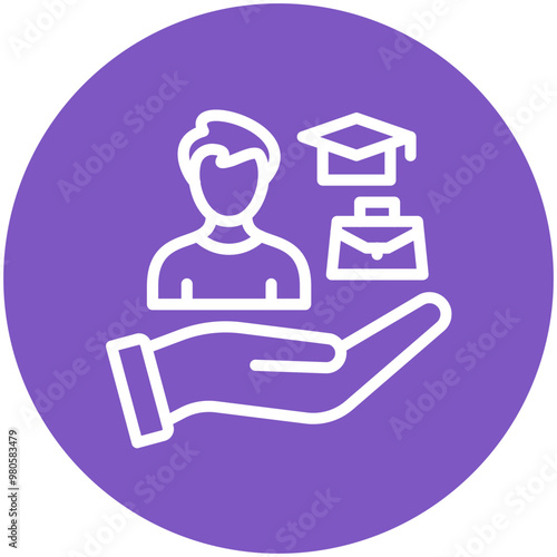 On the job Training vector icon illustration of Business Training iconset.