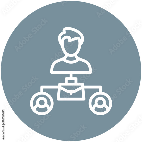 Employer Male vector icon illustration of Business Training iconset.