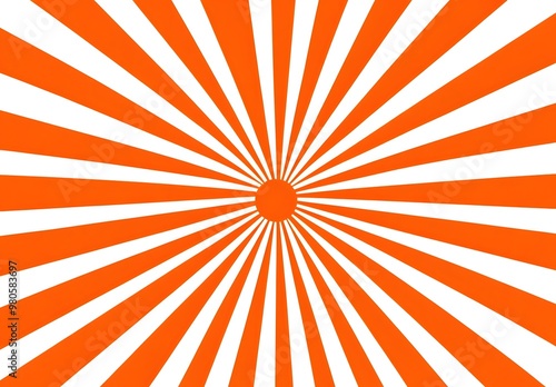 Orange and white sunburst background