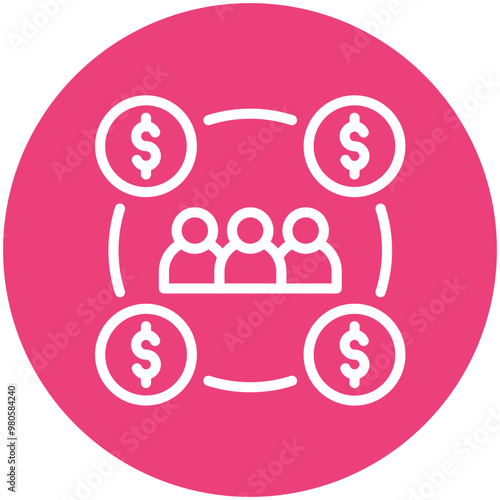 Sharing Economy vector icon illustration of Gig Economy iconset.