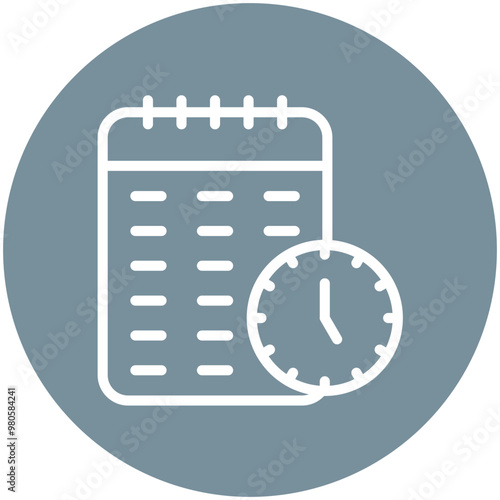 Schedule vector icon illustration of Gig Economy iconset.