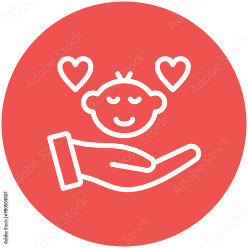 Child Caretaker vector icon illustration of Gig Economy iconset.