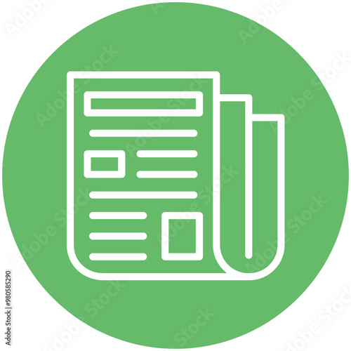 Newspaper vector icon illustration of Generation Gap iconset.