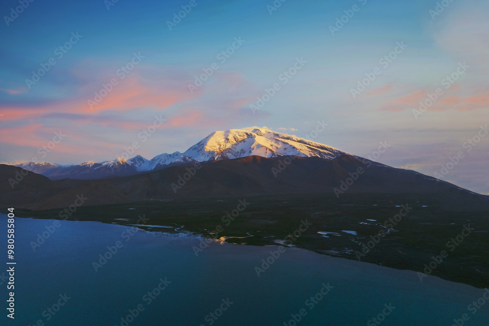 Mountains and lakes in the Xinjiang Plateau of China and pasture scenery in autumn Mountains and lakes in the Xinjiang Plateau of China and pasture scenery in autumn