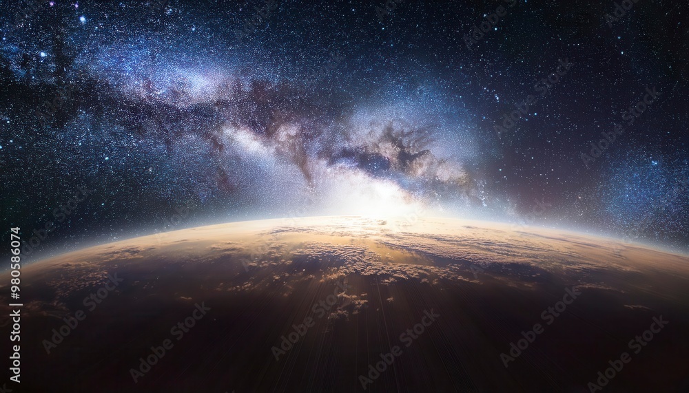 Fototapeta premium Galaxy Space background. Generated image