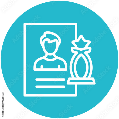 Finalist vector icon illustration of Award Events iconset.