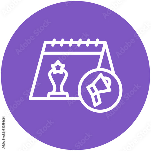 Event Promotion vector icon illustration of Award Events iconset.